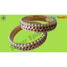 Temple Jewellery Double line Thongal Bangles