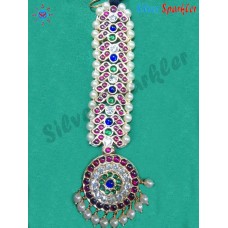 Traditional Temple jewellery Twin Leaf and  Circular Tika  Head Single set or Chutti