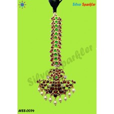 Traditional Temple jwellery Twin leaf and Pear shaped Head single set or chutti.