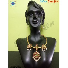 Kerala famous Temple jewellery, Pallakka necklace model 4