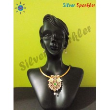 Amazing Temple jewellery Twin Peacock necklace  