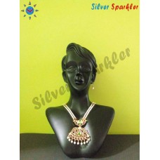 Contemporary Temple jewellery,small Bell Pearl Malai 