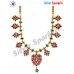 Fabulous Temple jewellery Pomigranate  and flower necklace