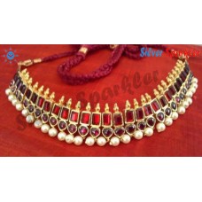 Traditional Temple jewellery Big size Poothali(Type of necklace)