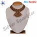 Traditional Temple jewellery Mango necklace with twin Parrot pathakam and pearl hangings.
