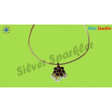 Traditional Temple jewellery  Flower necklace with pearl hangings. 