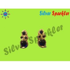 Cute Temple Jewellery,Single Blue stone Mango Ear rings