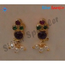 Simple Temple jewellery,Four stone Ear Rings  Model-3