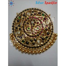Traditional Temple jewellery,Naagar Rakodi Pendant with golden pearl hangings
