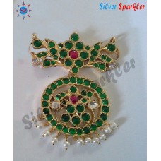 Trendy Temple jewellery Flower with leaf strings and New Flower Circle Pendant